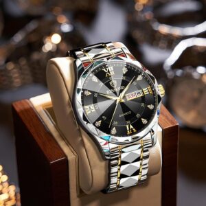 স্টাইলিশ ক্লাসিক মেনস ওয়াচ- সিলভার ব্ল্যাক