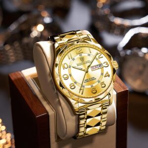 স্টাইলিশ ক্লাসিক মেনস ওয়াচ- গোল্ড